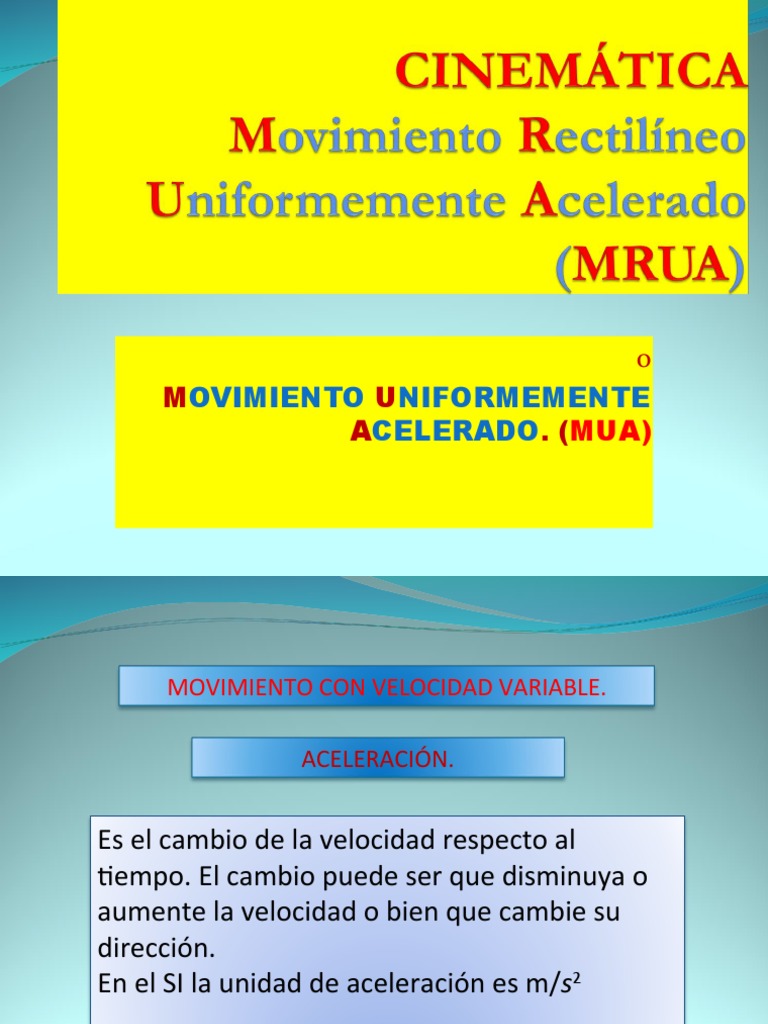 Aceleración en Movimiento Uniforme | PDF | Velocidad | Aceleración
