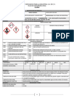 Hoja de Seguridad Cloro