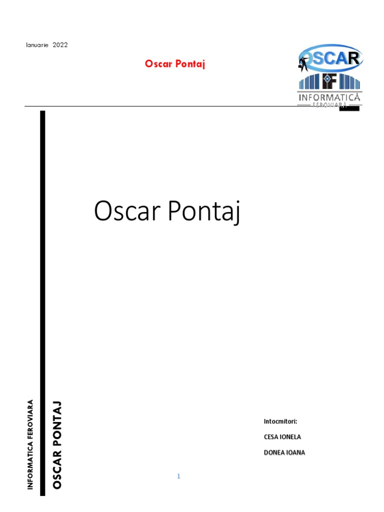 Manual Utilizare Oscar Pontaj INFRA | PDF