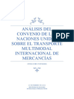 Análisis Del Convenio de Las Naciones Unidas Sobre El Transporte Multimodal Internacional de Mercancías