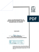 2000-002-005 Manual de Organizacion de Las UMH de Segundo Nivel