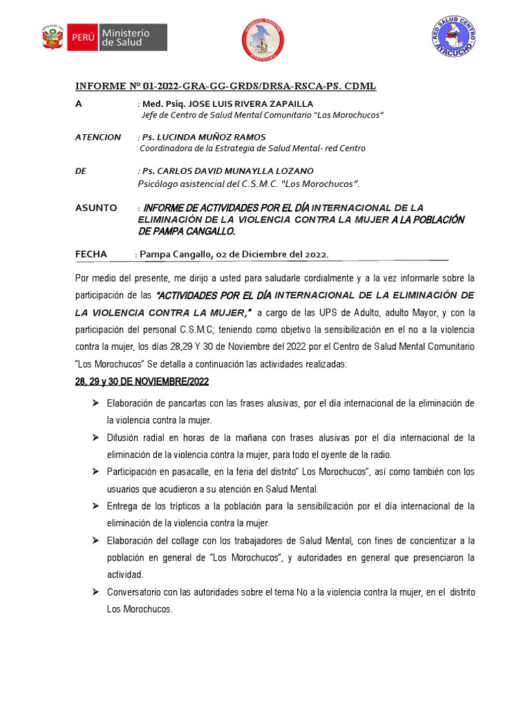 INFORME de violencia a la mujer[1] | PDF | La violencia contra las ...