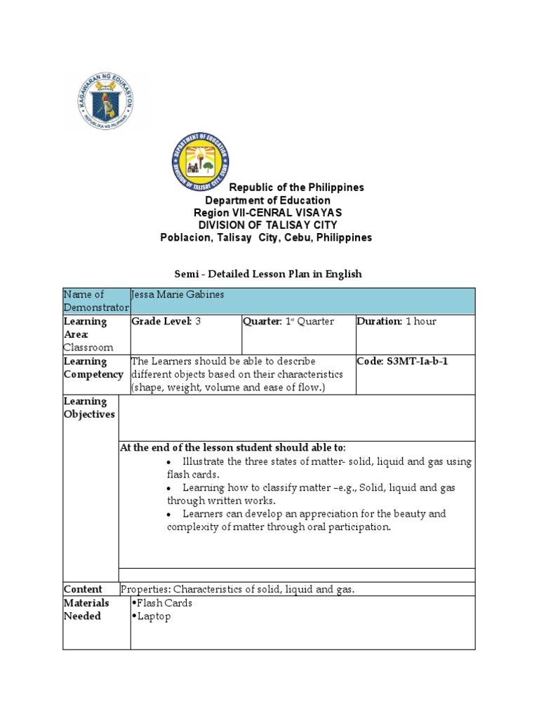 Lesson Plan: States of Matter & Timbre | PDF | String Instruments ...