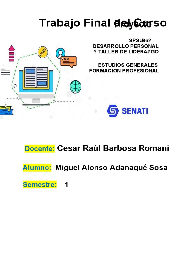 Trabajo Final DESARROLLO PERSONAL Y TALLER DE LIDERAZGO | PDF