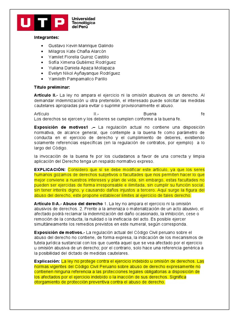 Abuso del Derecho y Buena Fe en Perú | PDF | Justicia | Crimen y violencia