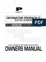 Decimator Prorack G Owners Manual