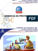 Gerencia de Proyectos I - Sesión 2