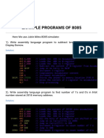 8085 Programming Examples - Collegeek