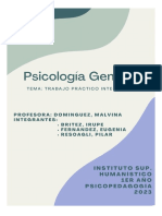 Trabajo Práctico Psicología General - Britez, Fernandez, Resoagli