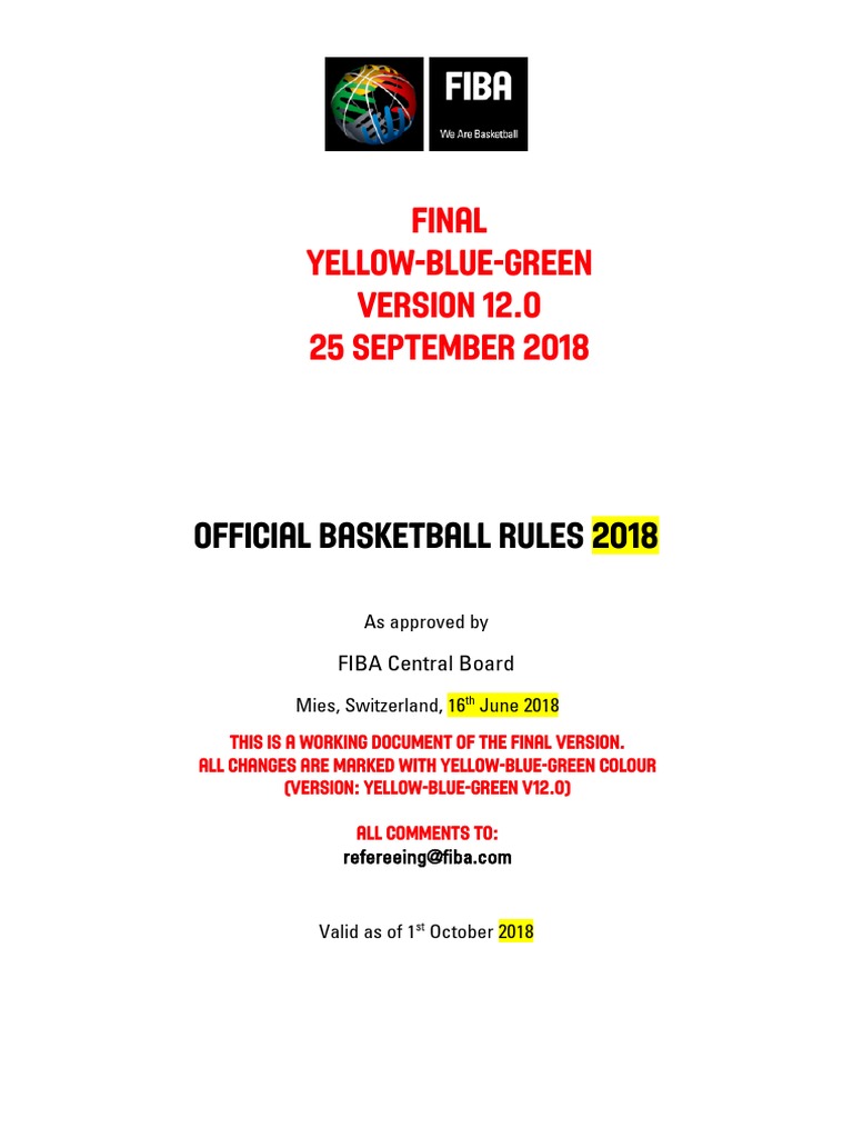 FIBA Basketball Court Dimensions PDF Ball Games Sports