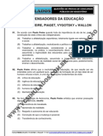 OS PENSADORES DA EDUCAÇÃO: PAULO FREIRE, PIAGET, VYGOSTKY e WALLON - SIMULADO 2012 - VCSIMULADOS.COM.BR