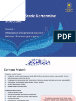 Analysis of Static Dertermine Structure: Session 1 Introduction of Enginereed Structure Behavior of Various Type Support