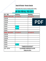 Monitor Schedule For DFF 2022 2