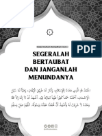 Segeralah Bertaubat Dan Jangan Menundannya - Serial Kultum Ramadhan 1444 H