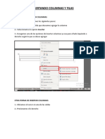 Insertar Columnas y Filas