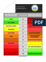 Percepcion Subjetiva Del Esfuerzo y Recuperacion PSE PSE Wkreoo