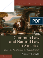 Andrew Forsyth - Common Law and Natural Law in America - From The Puritans To The Legal Realists-Cambridge University Press (2019)