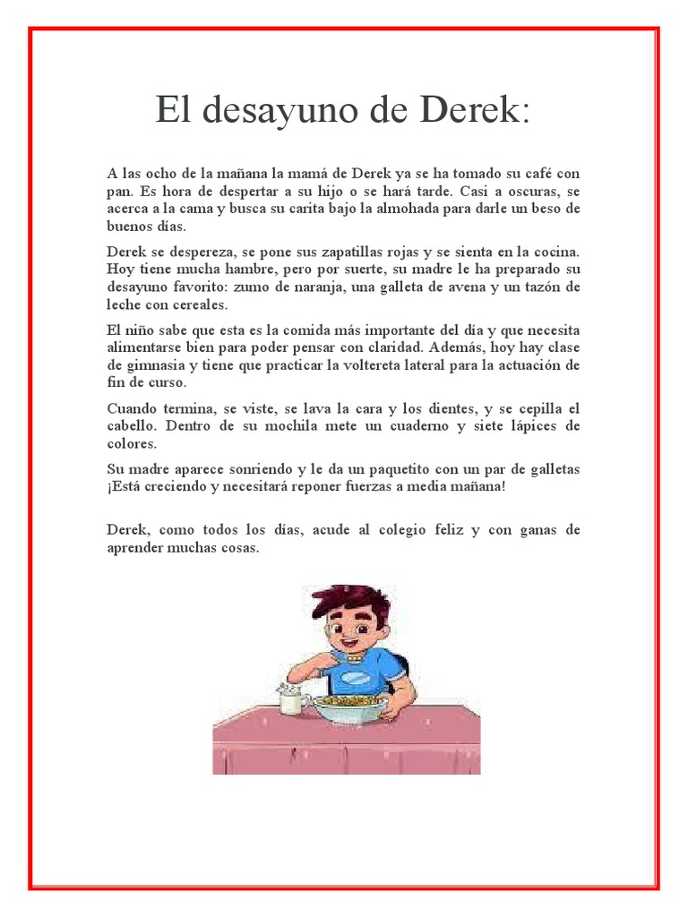 El desayuno favorito de Derek | PDF | Salud y bienestar