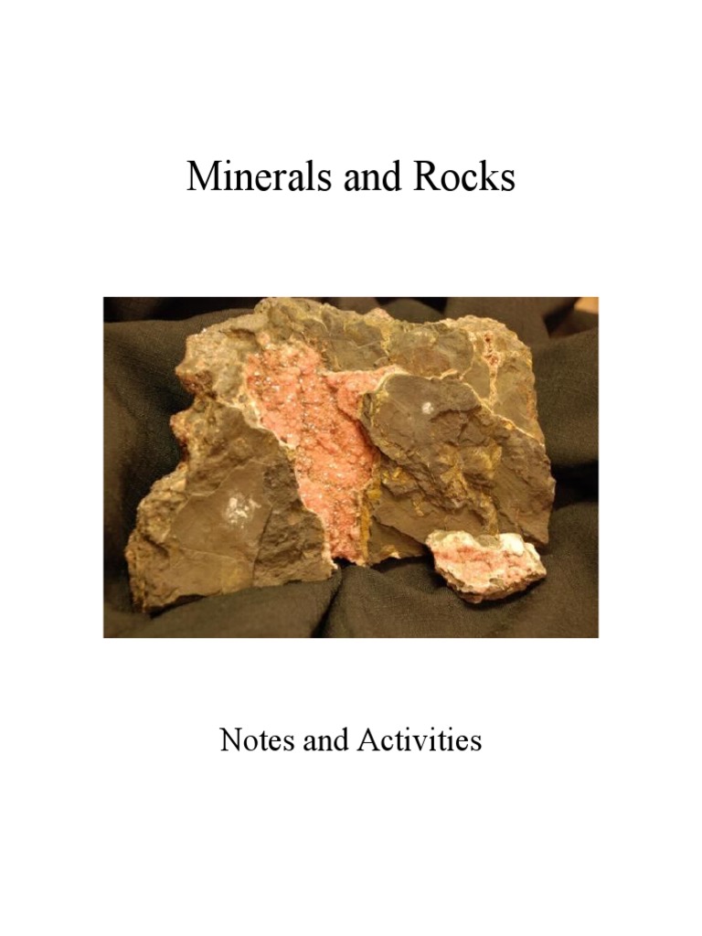 Minerals and rocks notes pdf rock geology minerals