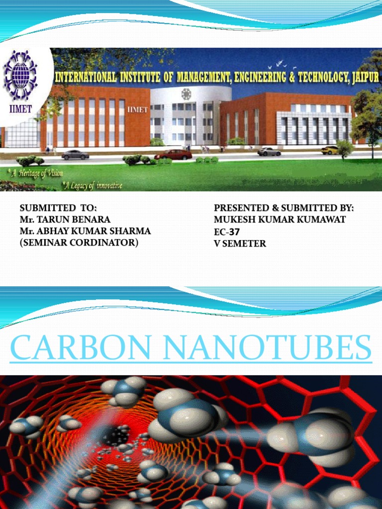 Final PPT of Carbon Nanotubes | PDF | Carbon Nanotube | Carbon