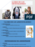 Valores de Los Administradores 1