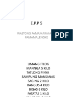 E.P.P 5 Pamamaraan Sa Pamimili