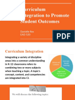 Curriculum Integration To Promote Student Outcomes