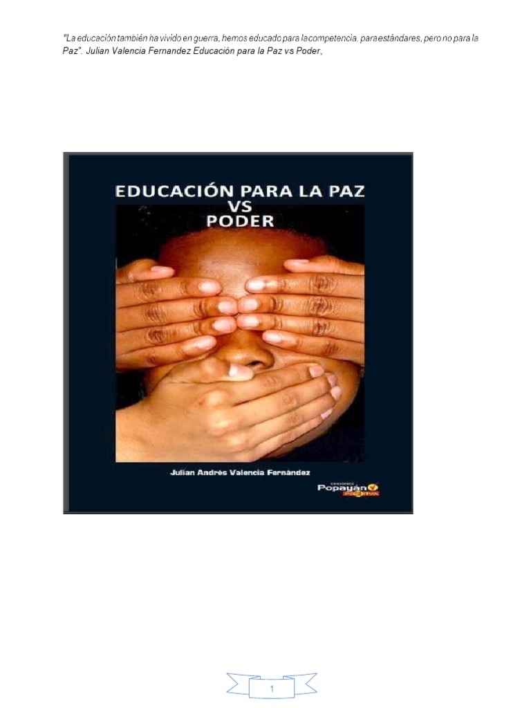 Educación para la Paz vs Poder | PDF | Paz | Sociedad