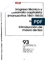 MARX, KARL - Progreso Técnico y Desarrollo Capitalista (Manuscritos 1861-1863) (OCR) (Por Ganz1912)
