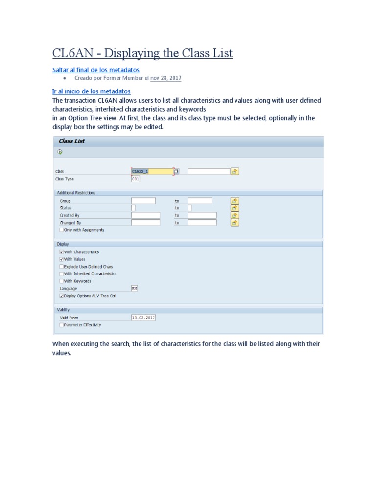 CL6AN Class List Display Guide | PDF | Career & Growth | Teaching ...