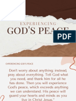 Experiencing God's Peace