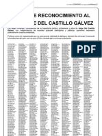 Carta de Reconocimiento a Del Castillo
