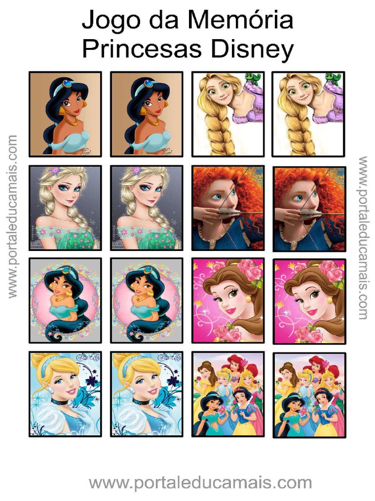 Jogo Da Memória - Princesas Disney | PDF