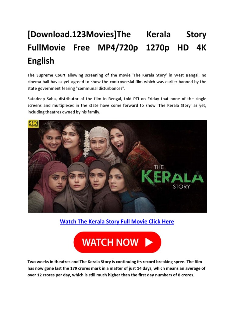 The Kerala Story Move 7 PDF Movie Theater