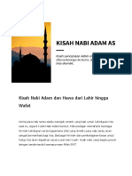 Kisah Nabi Adam Dan Hawa Dari Lahir Hingga Wafat