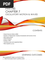 Chapter 7 Oscillatory Motion & Waves