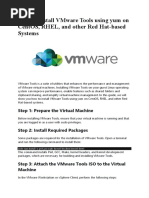 How To Install VMware Tools On RHEL