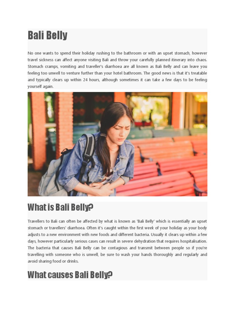 Bali Belly PDF Diseases And Disorders Clinical Medicine