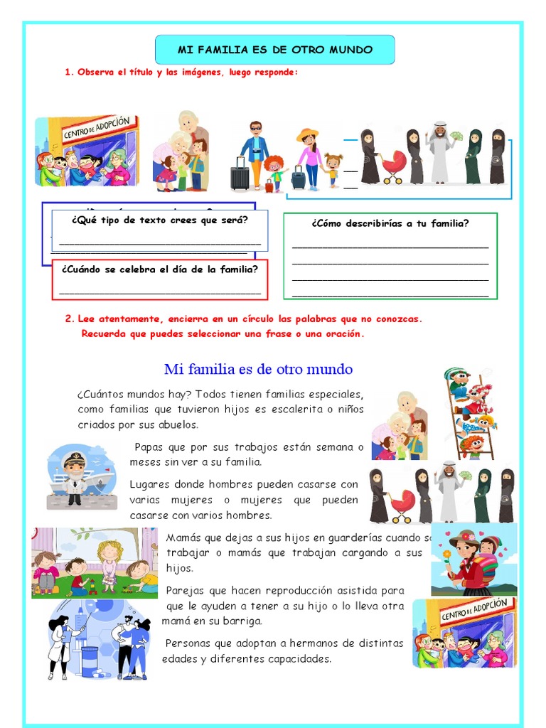 Mi familia es de otro mundo | PDF | Salud y bienestar