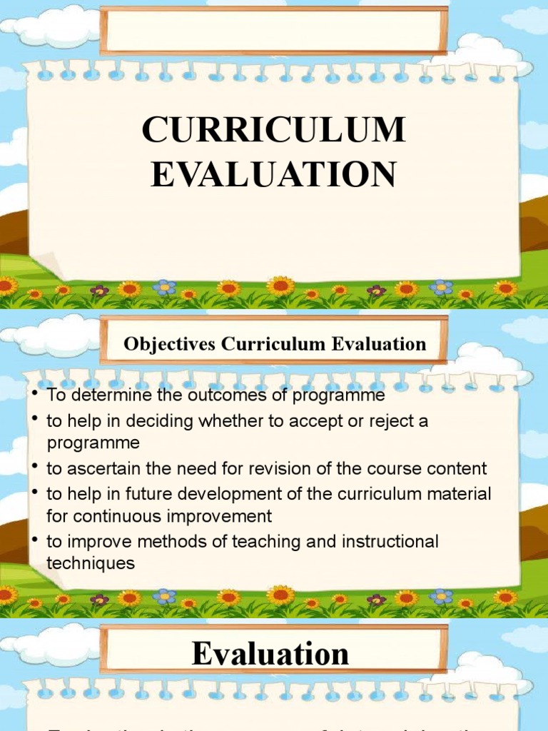 Curriculum Evaluation | PDF