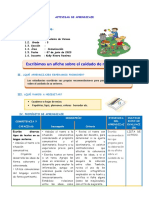 Escribimos Un Afiche Sobre El Cuidado de Nuestro Entorno