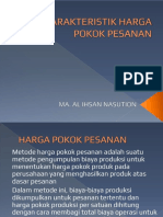 Karakteristik Harga Pokok Pesanan