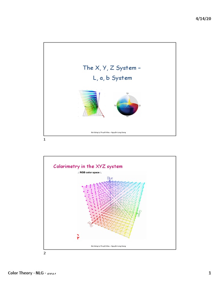 XYZ Lab Color Space PDF Color Hue