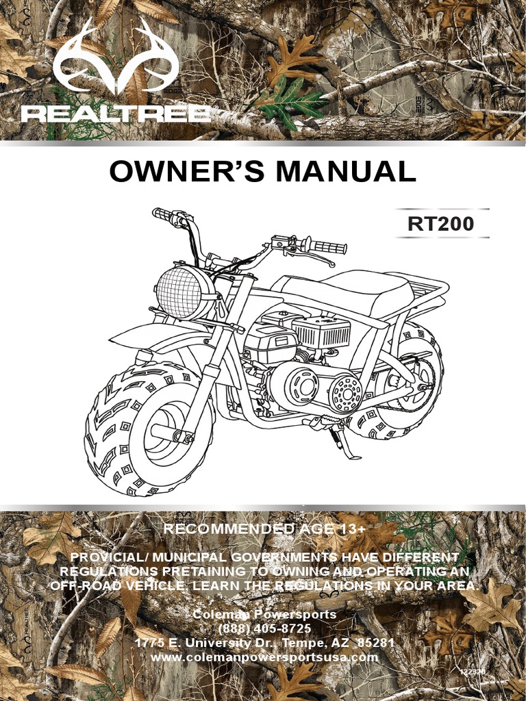 RT200 Owner's Manual | Download Free PDF | Motor Vehicle | Vehicle ...
