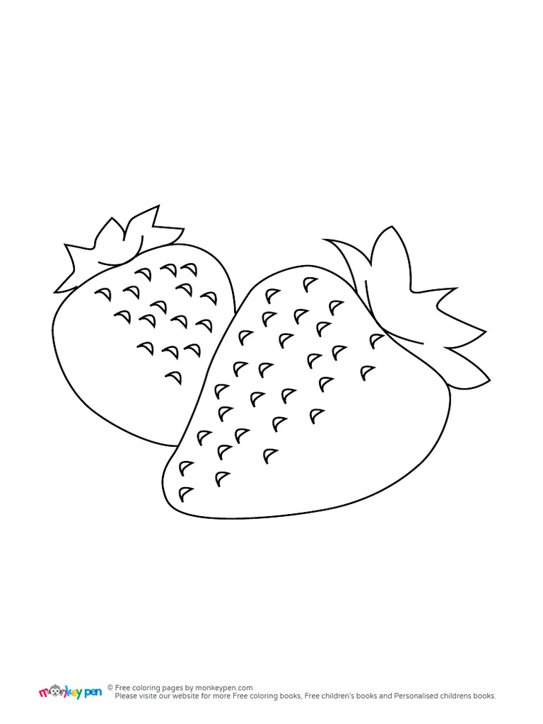 02 Strawberry Colouring Picture | PDF