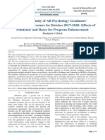 A Tracer Study of AB Psychology Graduates' Employment Outcomes For Batches 2017-2020: Effects of Pandemic and Bases For Program Enhancement