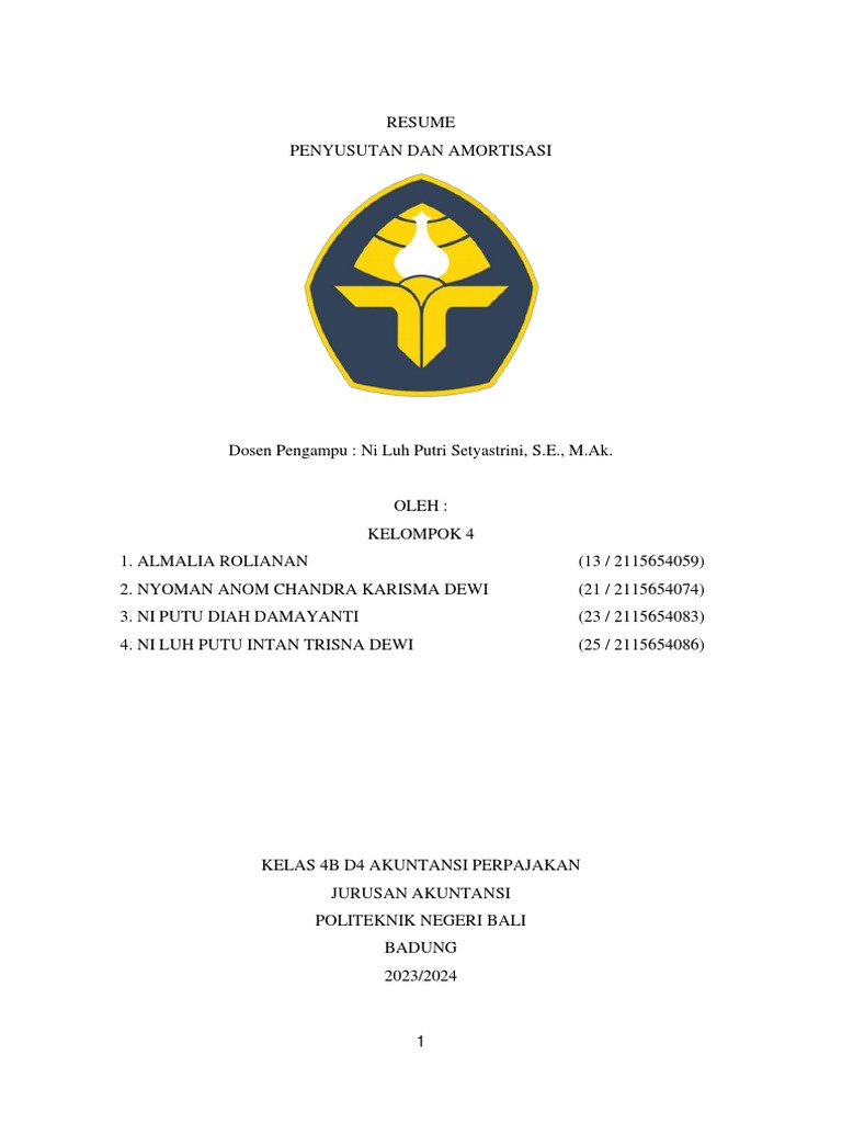 Penyusutan dan Amortisasi dalam Akuntansi | PDF