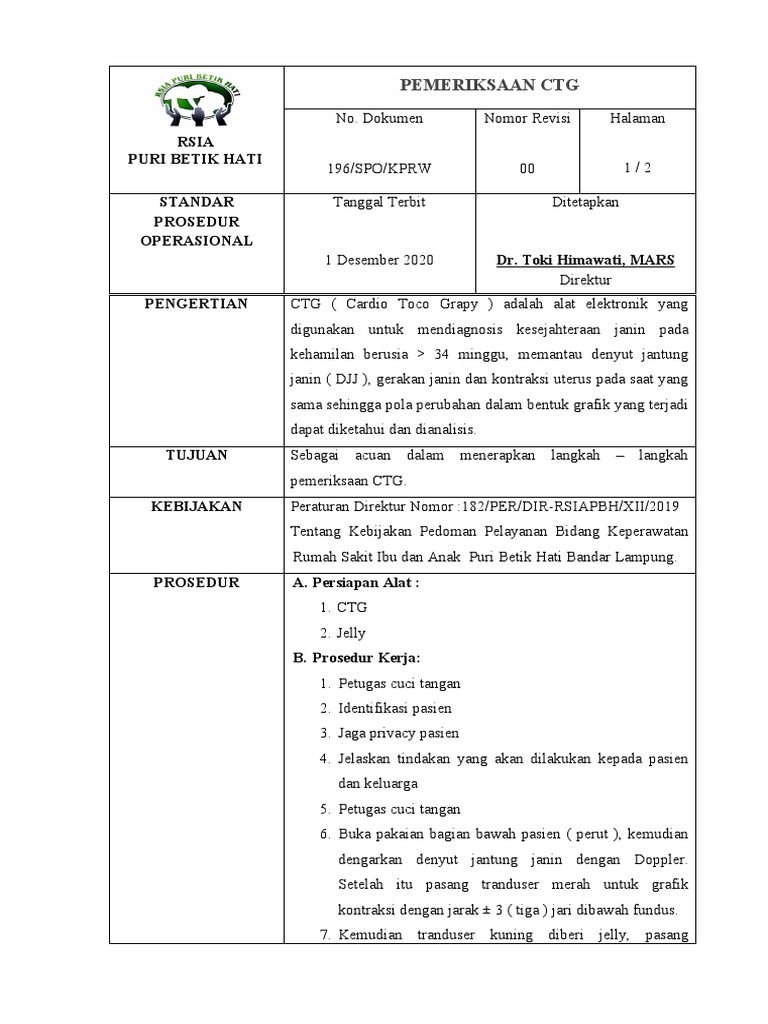 Pemeriksaan CTG | PDF