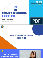 The TOEFL Listening Comprehension Section