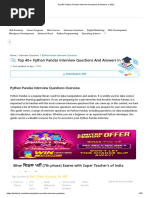 Python Pandas Interview Questions and Answers